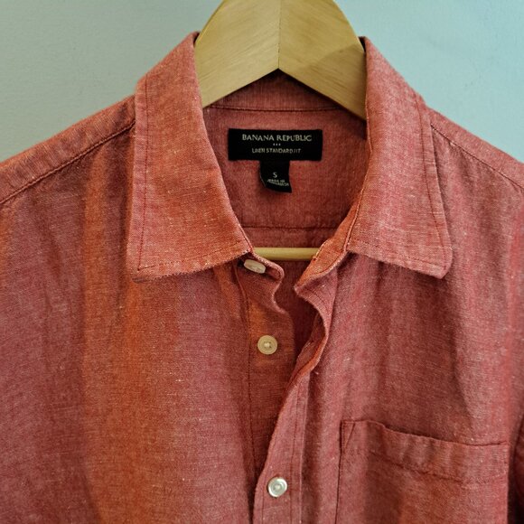 Banana Republic Other - Banana Republic Men's S Linen-Cotton Standard Fit Short Sleeve Button Down Shirt